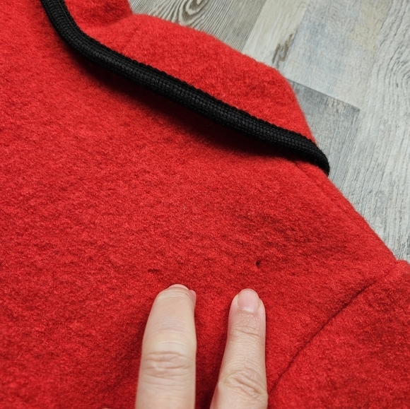 Elegance Seiler Red Jacket Cardigan Vintage Wool Cow Graphic - Picture 9 of 12